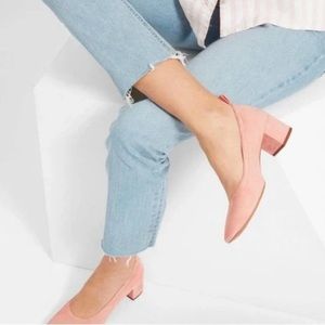 Everlane Day heel- pink suede-8.5